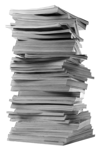 paperwaste stack Reduce paper waste and footprint with paperless event