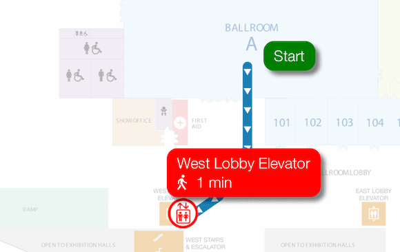 3-route-inside-map-indoor-floor Offline indoor routing