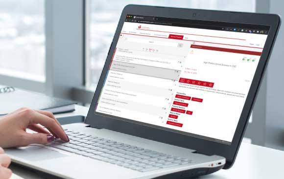 3-column-laptop-virtual-meeting-planner Desktop online itinerary planner companion to conference app
