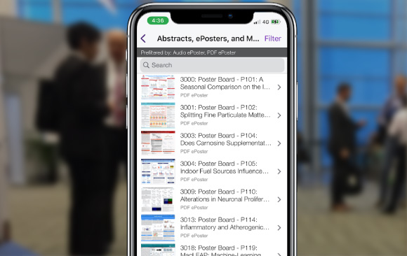 3-Column-poster-list-sot ePoster list in scientific meeting app